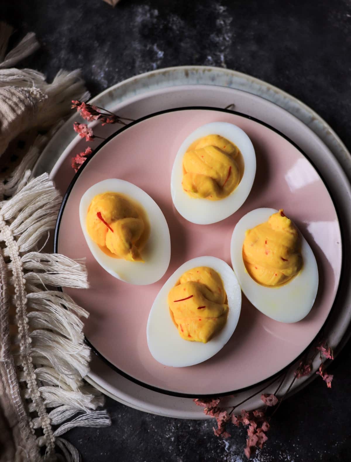 saffron deviled eggs recipe