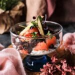 Smoked Salmon Verrine with Pumpernickel Crumbs