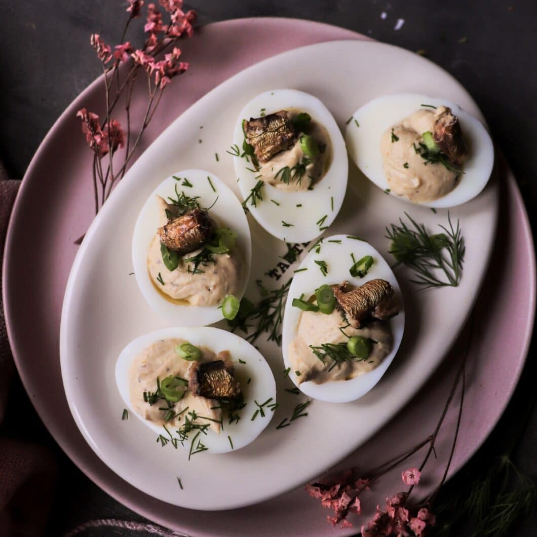 Sprat Deviled Eggs with Dill and Lemon