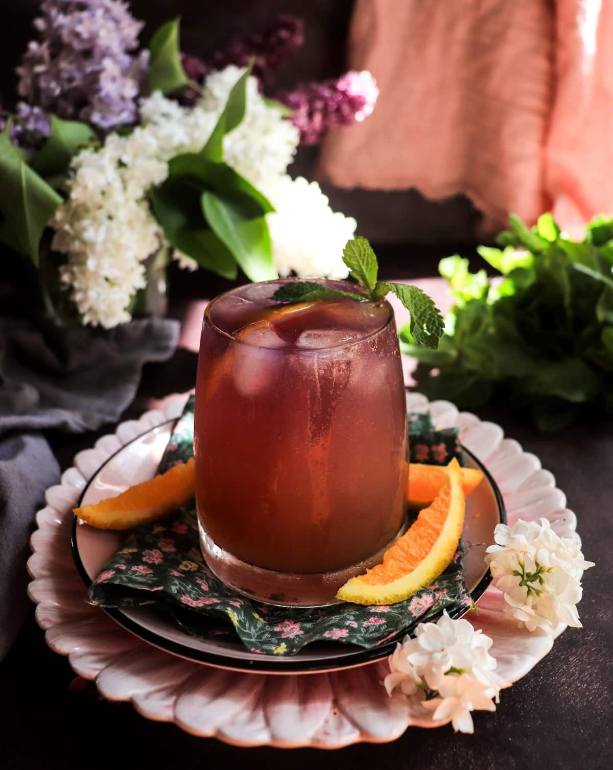 Refreshing gin cocktail with triple sec and Empress gin