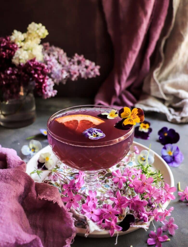 Grapefruit Gin Cocktail with Empress 1908 Gin and Violet
