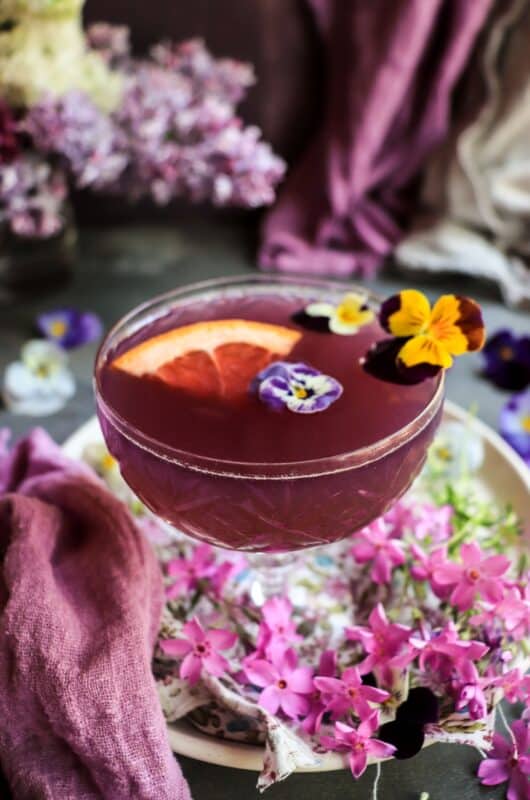 Grapefruit Gin Cocktail with Empress 1908 Gin and Violet