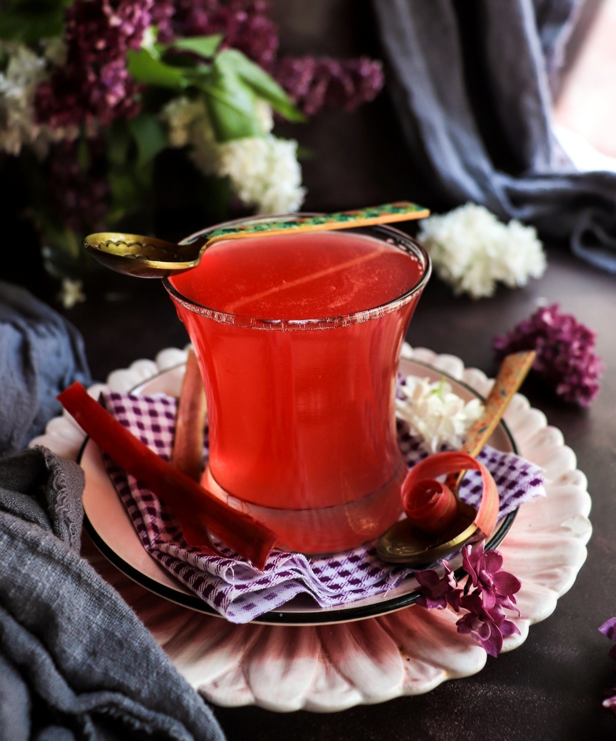 how to make less sweet rhubarb syrup or concentrate