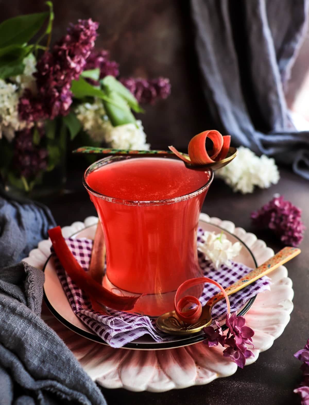 homemade rhubarb syrup recipe bright red
