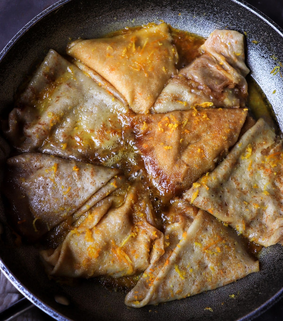 How to make Passion Fruit Crêpes Suzette with orange and passion fruit liqueur