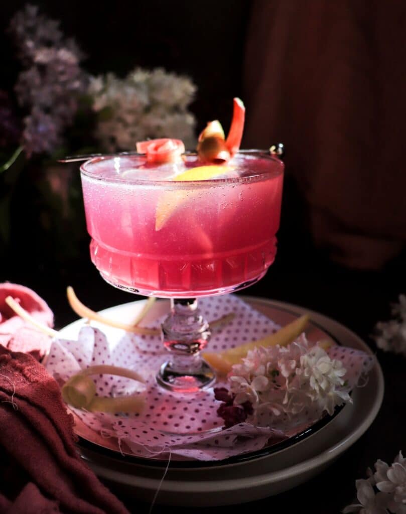 Rhubarb Gin Cocktail with Empress 1908 Gin
