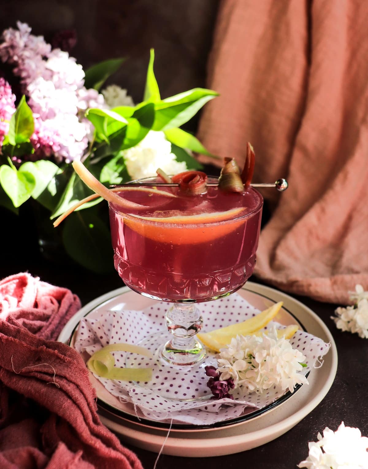 Rhubarb Daisy cocktail
