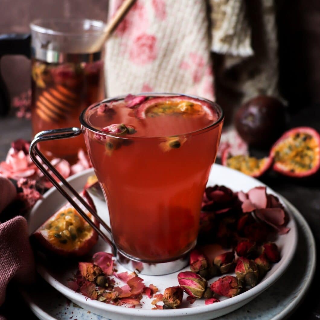 Rose Passion Fruit Tea with Honey