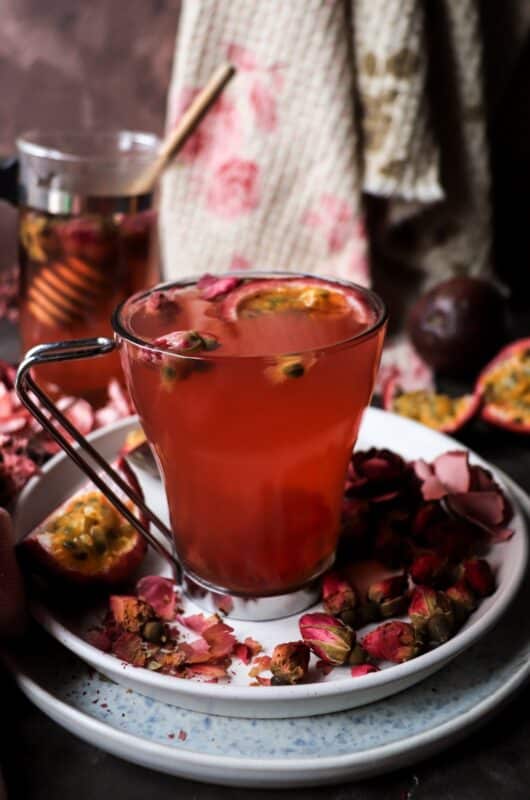Rose Passion Fruit Tea with Honey