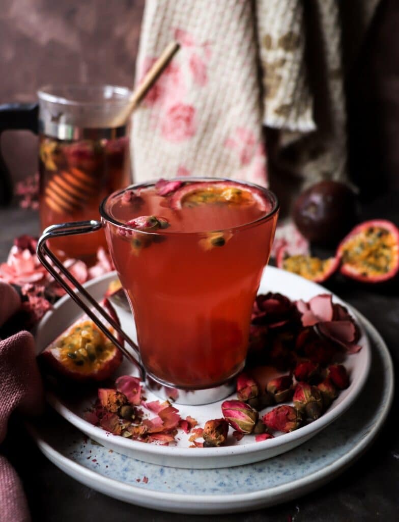 Rose Passion Fruit Tea with Honey