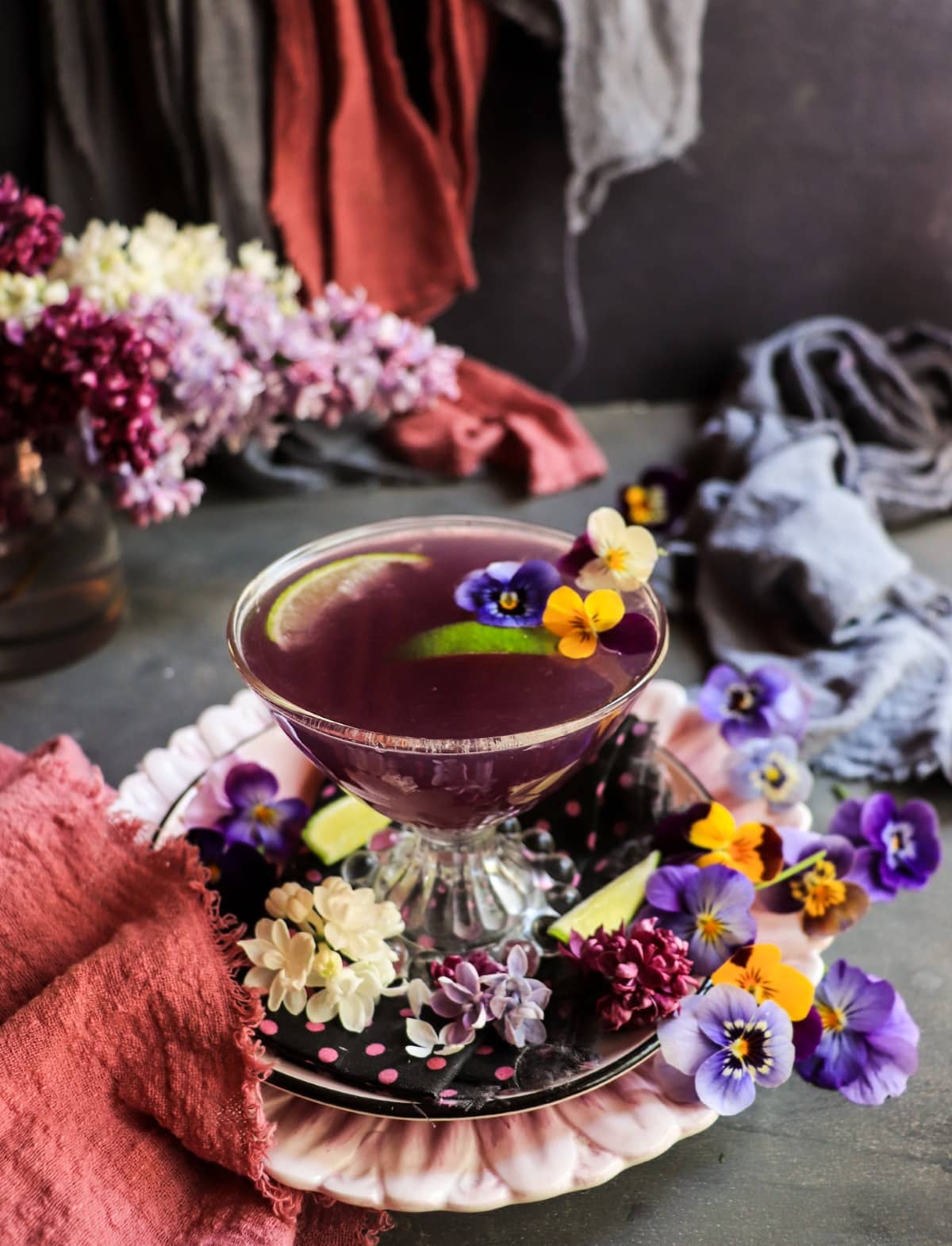 Floral gin cocktail with Empress 1908 Gin and Crème de Violette