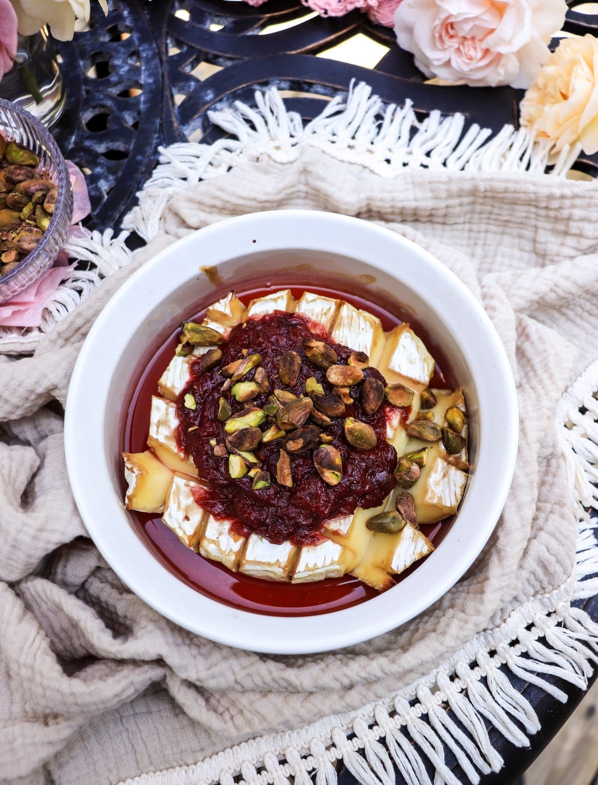 rose jam baked brie