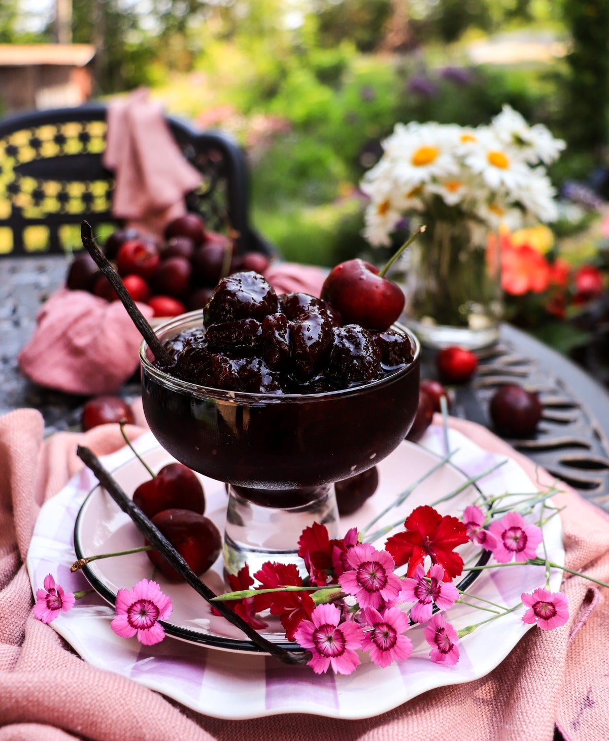 Cherry Amaretto Jam with lemon and vanilla
