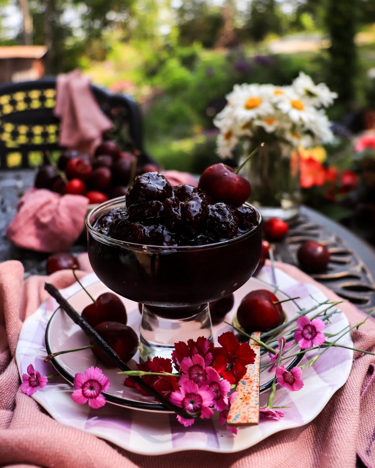 lower sugar cherry jam recipe with amaretto