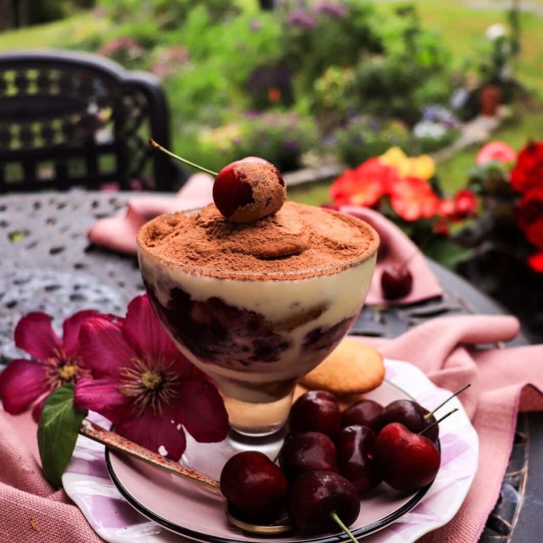 Cherry Amaretto Tiramisu (with Cherry Amaretto Jam)