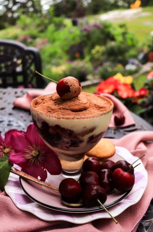 Cherry Amaretto Tiramisu (with Cherry Amaretto Jam)