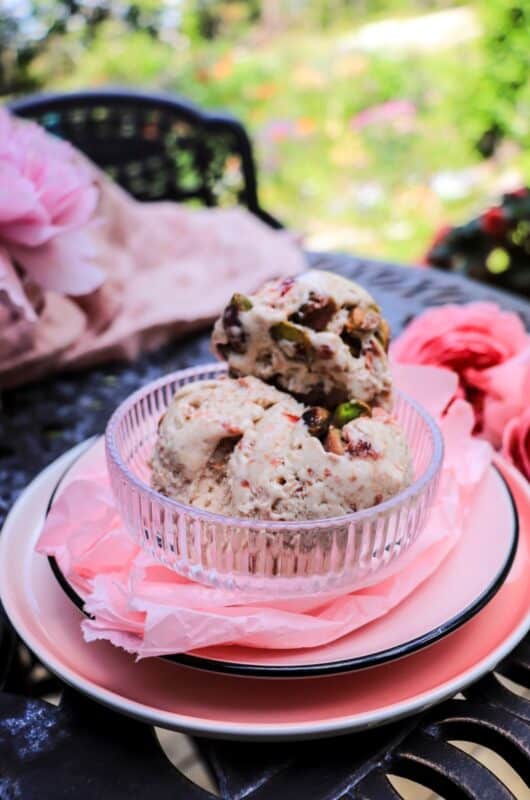 No-Churn Rose Jam Ice Cream