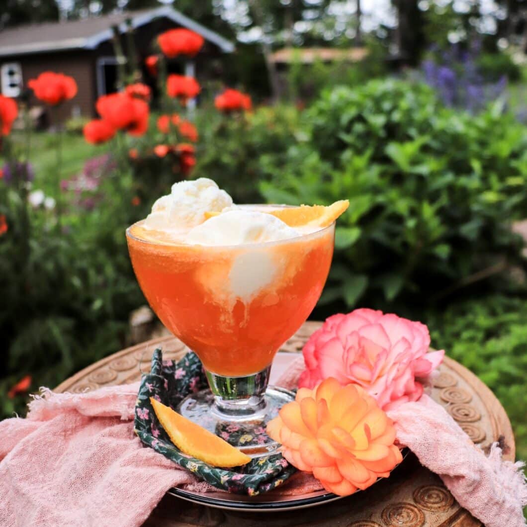 Orange Creamsicle Float with Triple Sec