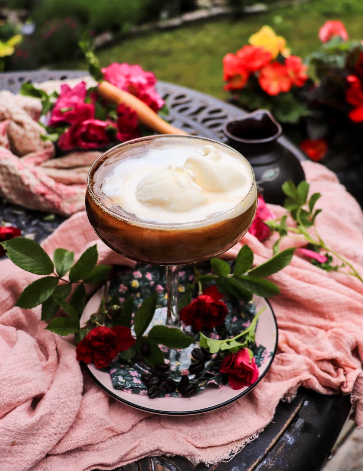 how to make rose affogato