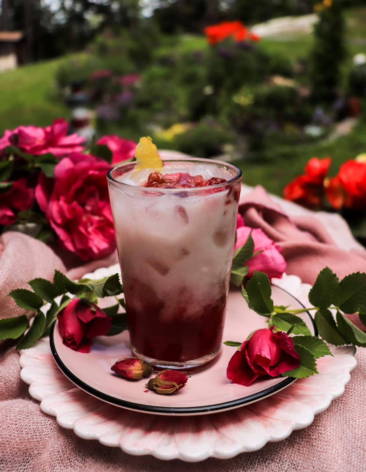 Rose petal jam cream soda