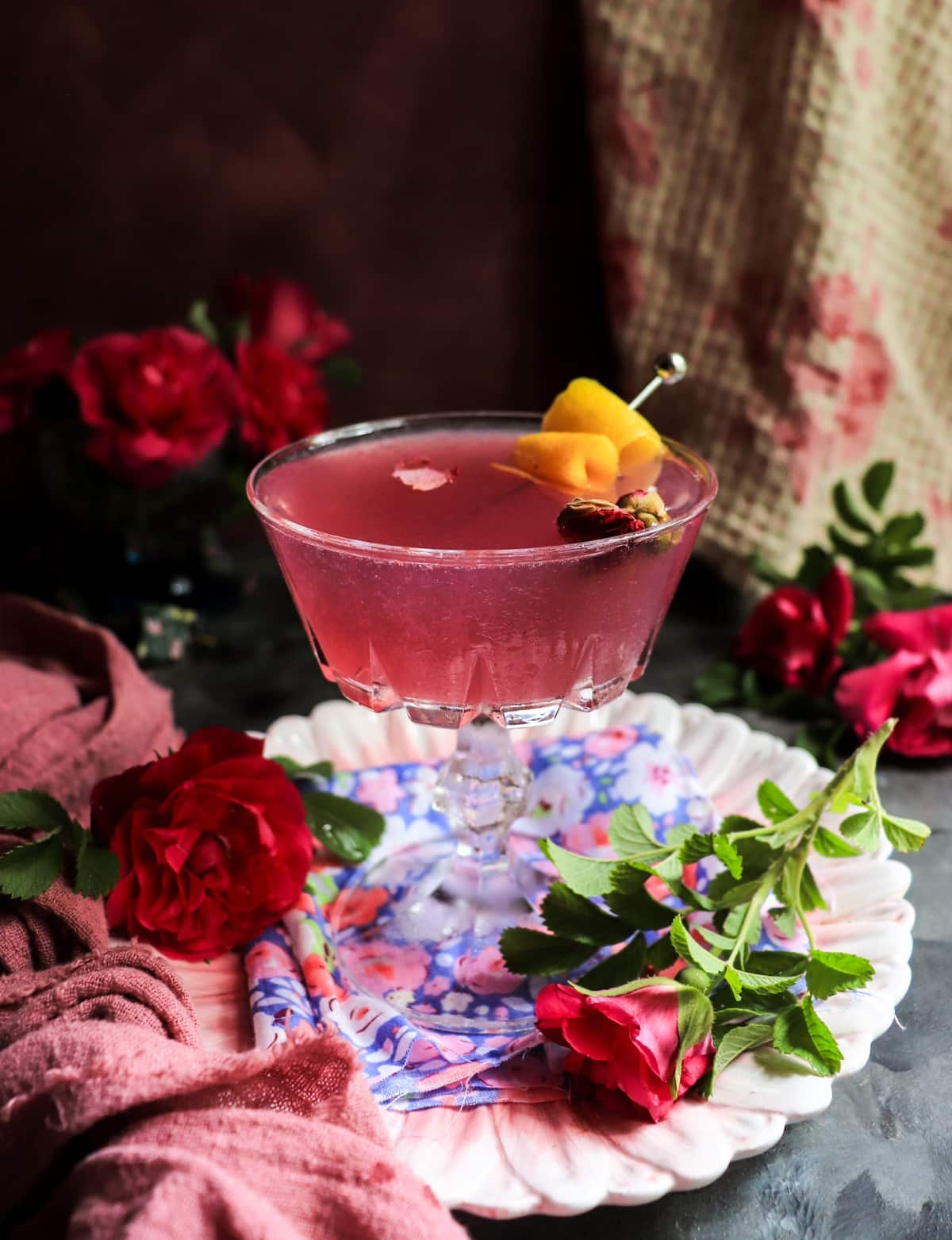 Floral Rose Gin cocktail with Empress 1908 Gin