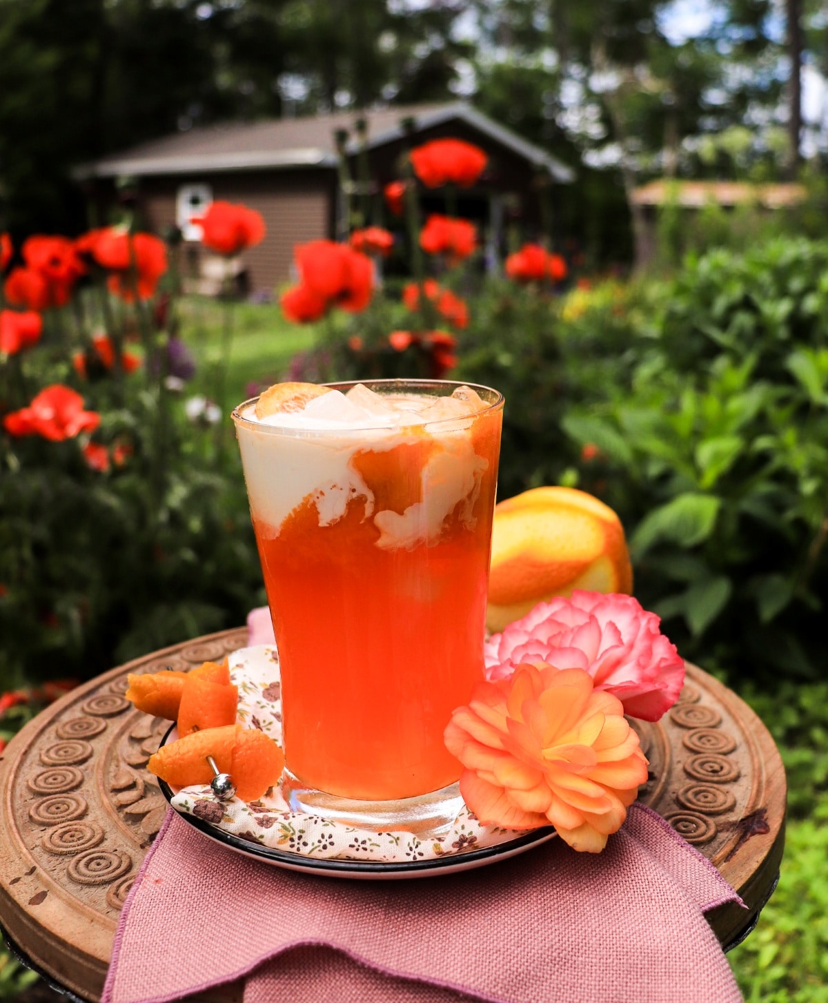 ream floating over Spiked Orange Cream Soda