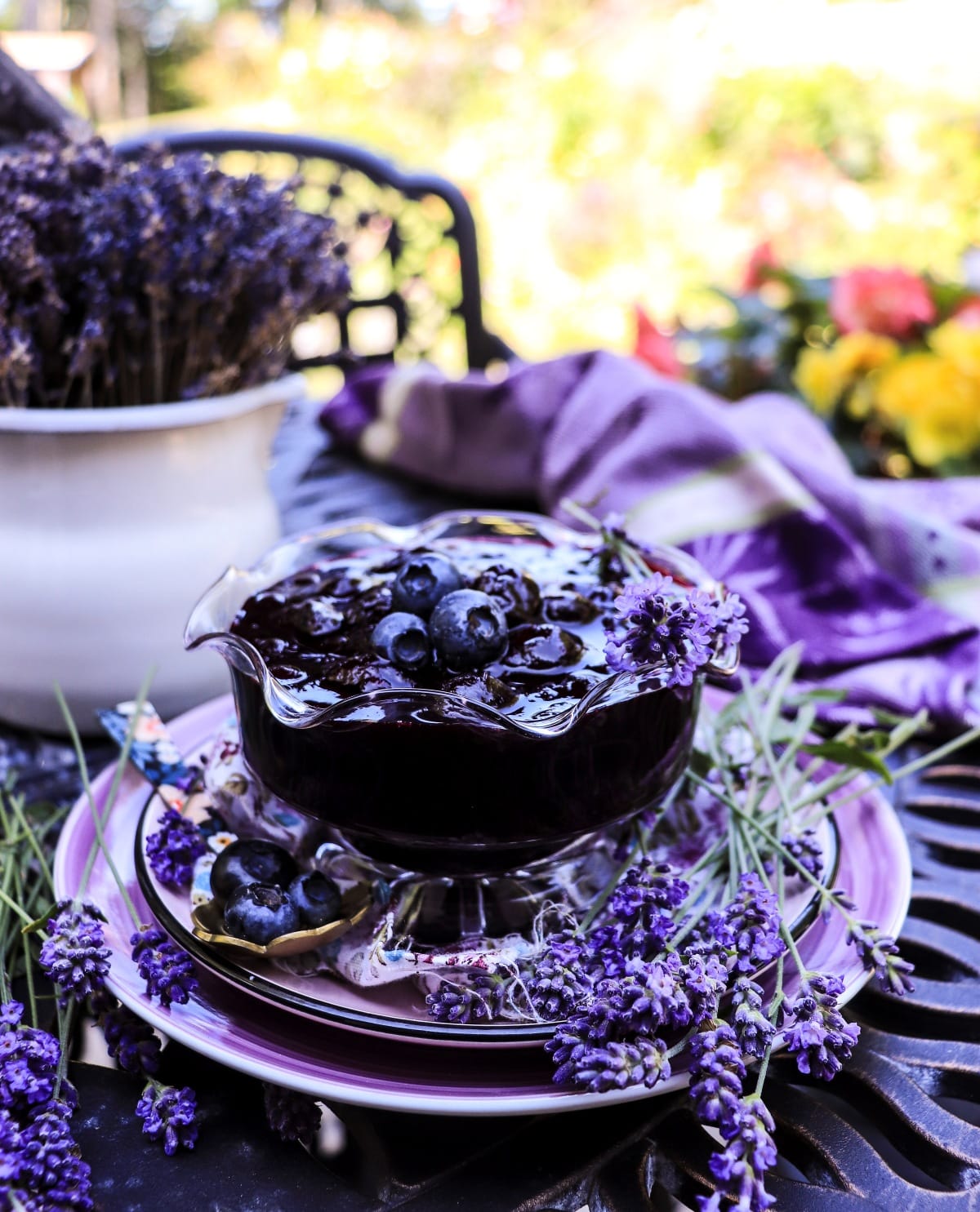 Less sweet blueberry lavender  jam