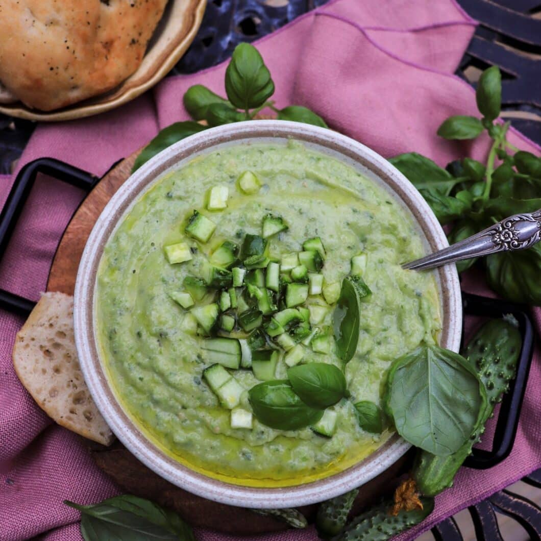 Cucumber Gazpacho with Avocado