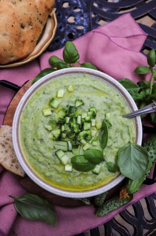 Cucumber Gazpacho with Avocado