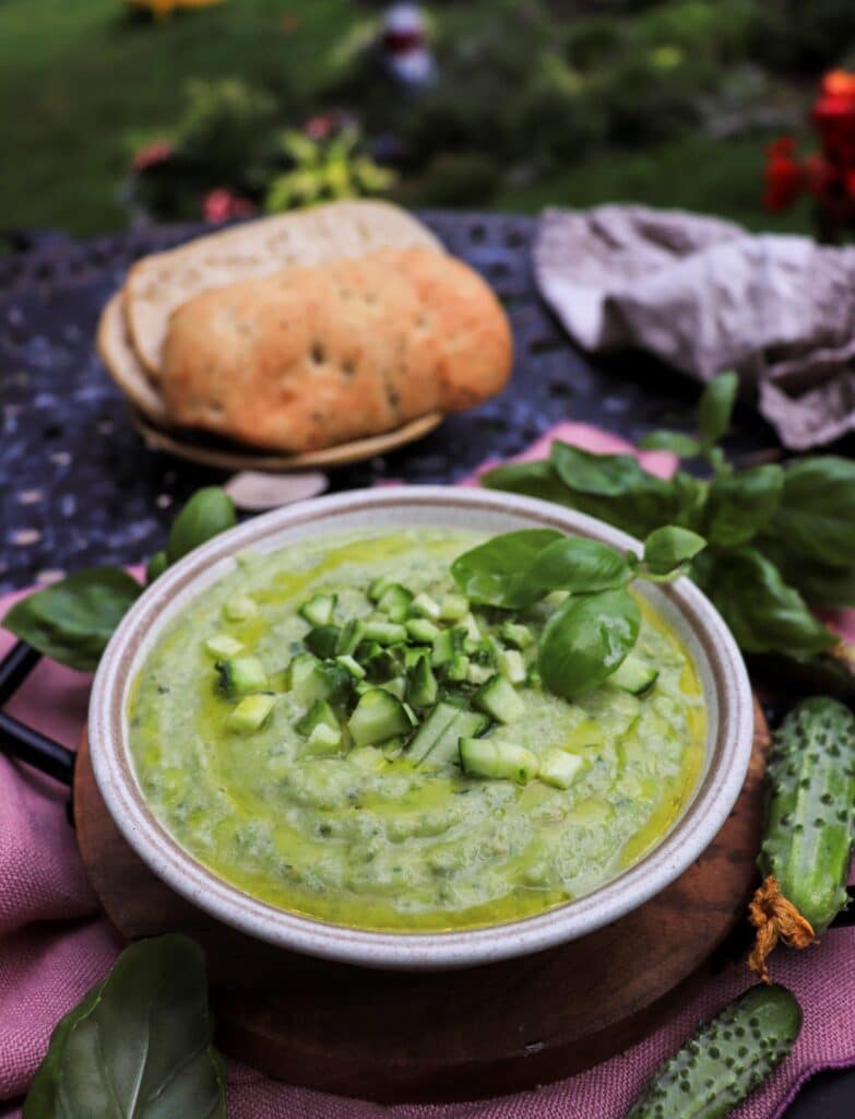 Cucumber Gazpacho with Avocado