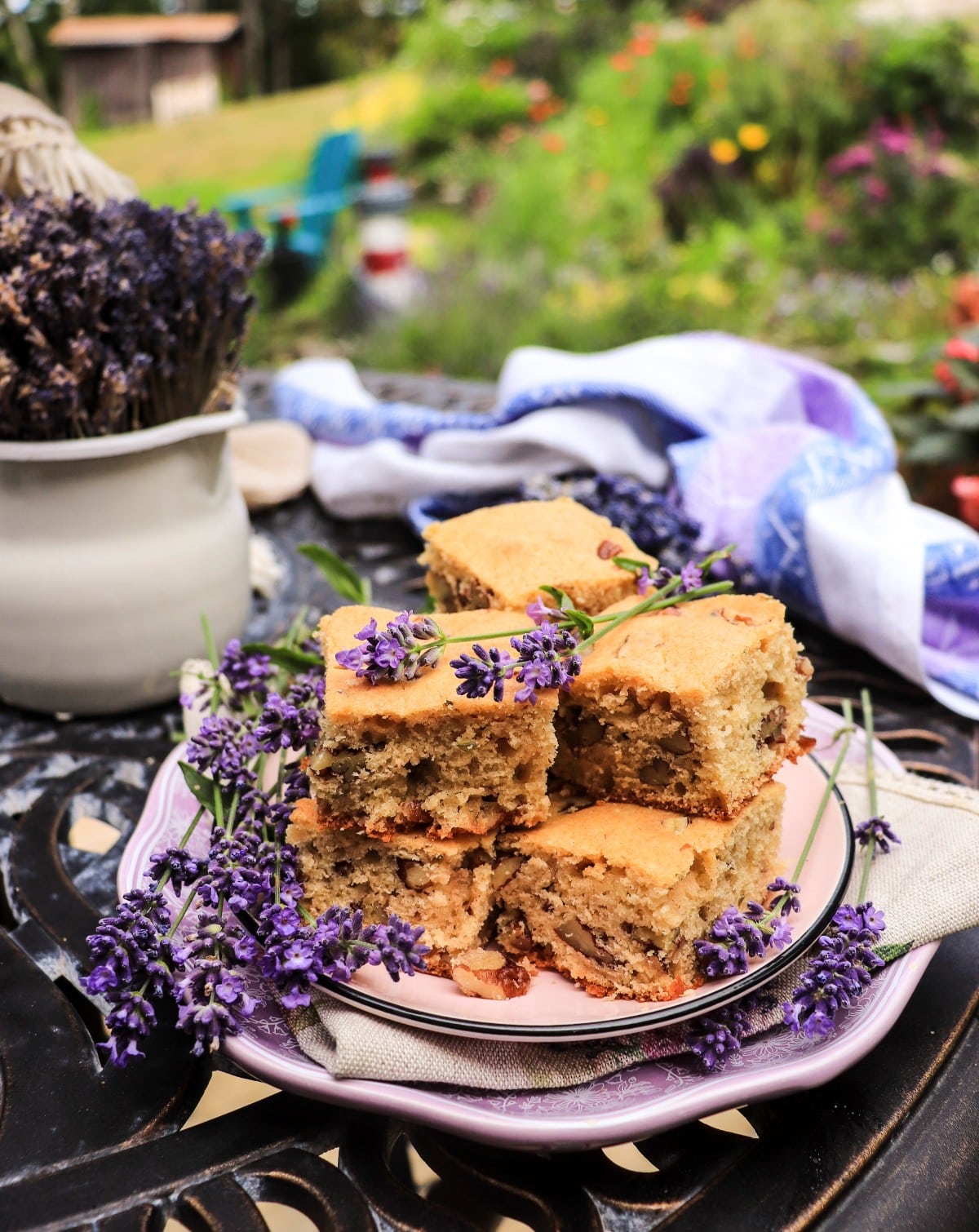 Blondie-Inspired Lavender Cake Bars