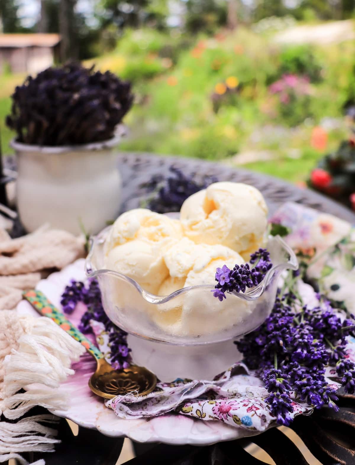 easy no-churn lavender ice cream without custard or eggs