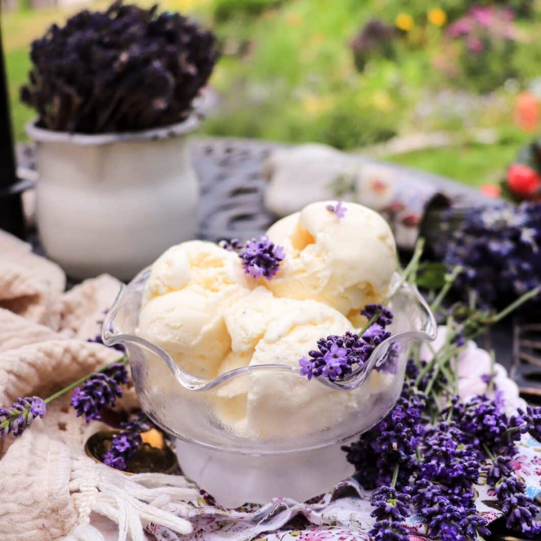 No-Churn Lavender Ice Cream
