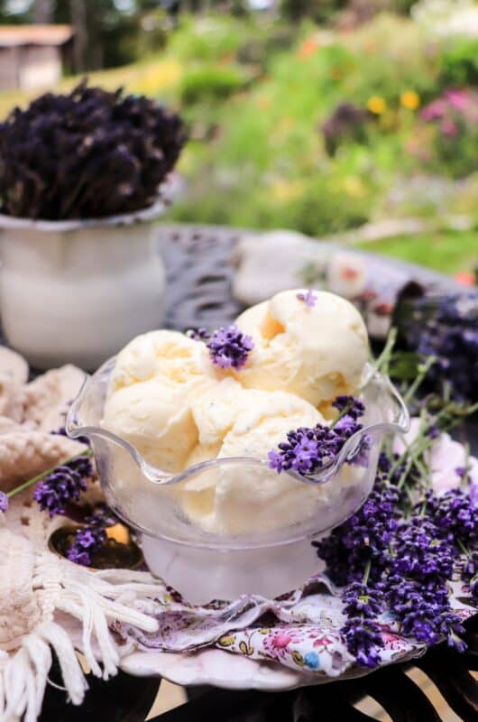 No-Churn Lavender Ice Cream