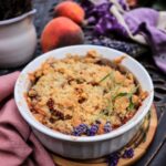 Peach Crumble with Lavender, Pecans and Walnuts