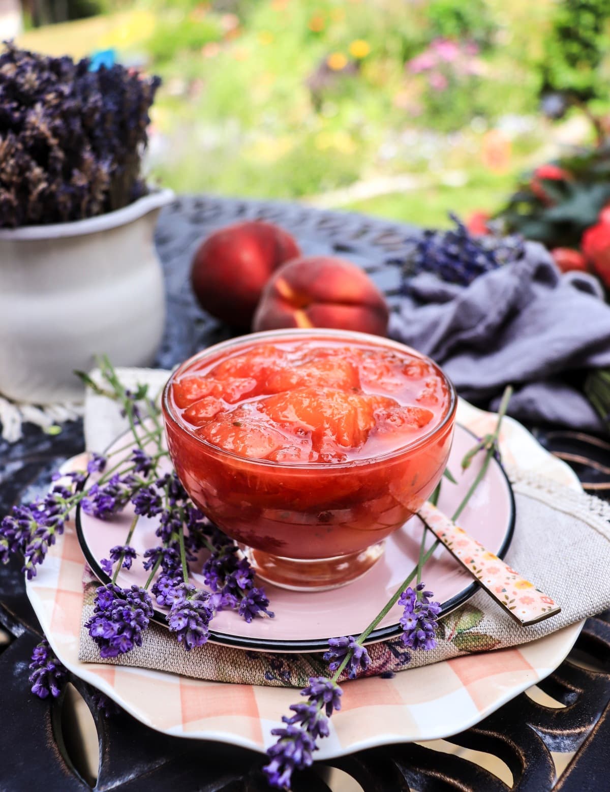 Soft Peach Jam with Lavender