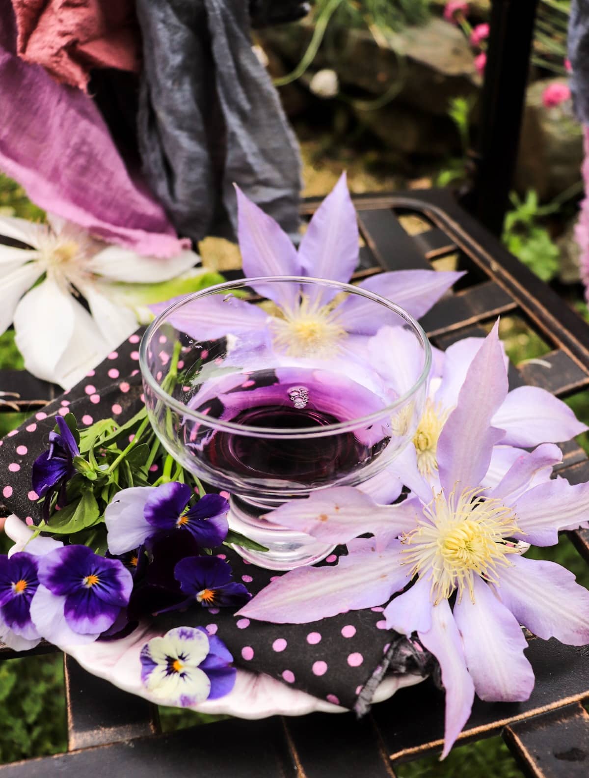 Crème de violette for violet affogato