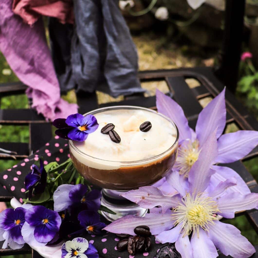 Violet Affogato with Crème de Violette