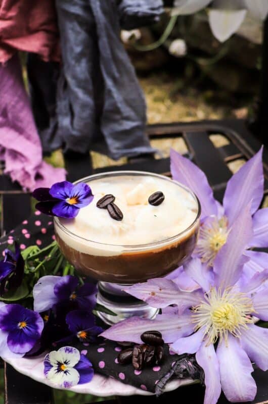 Violet Affogato with Crème de Violette