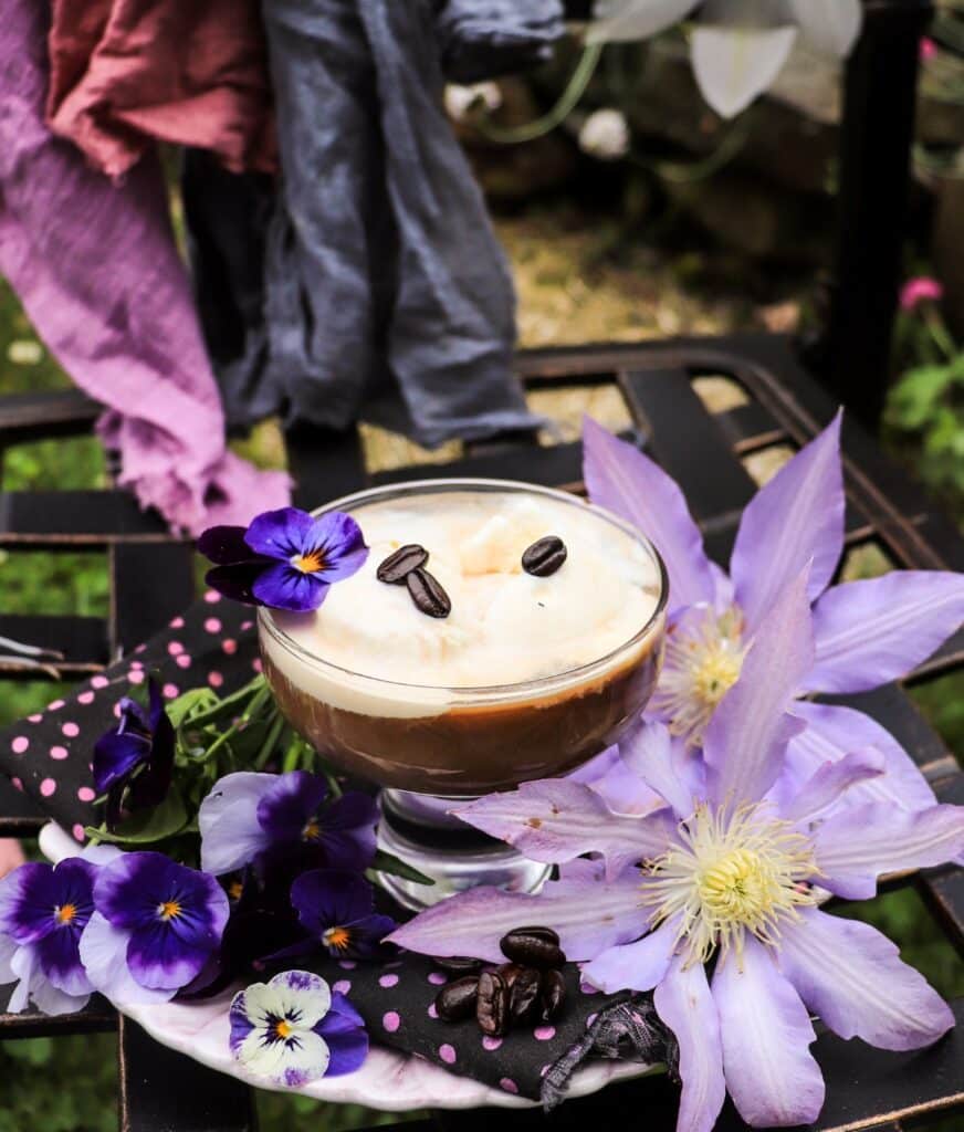 Violet Affogato with Crème de Violette