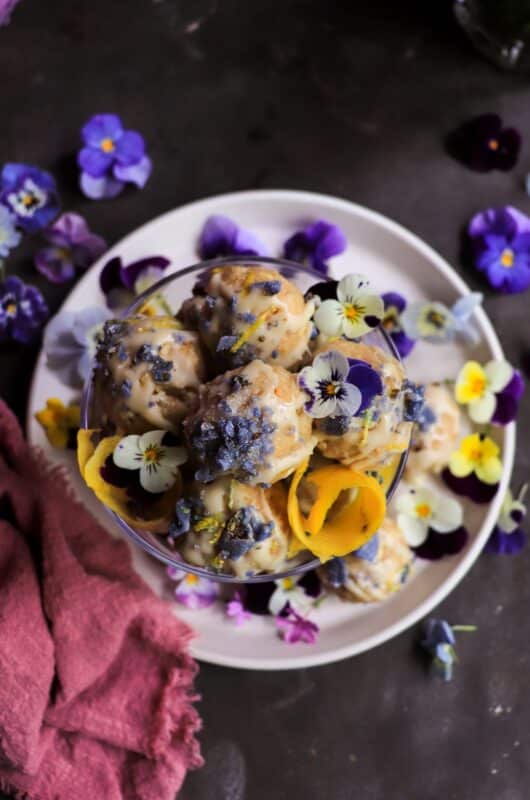 Violet Truffles with Lemon and Cashews