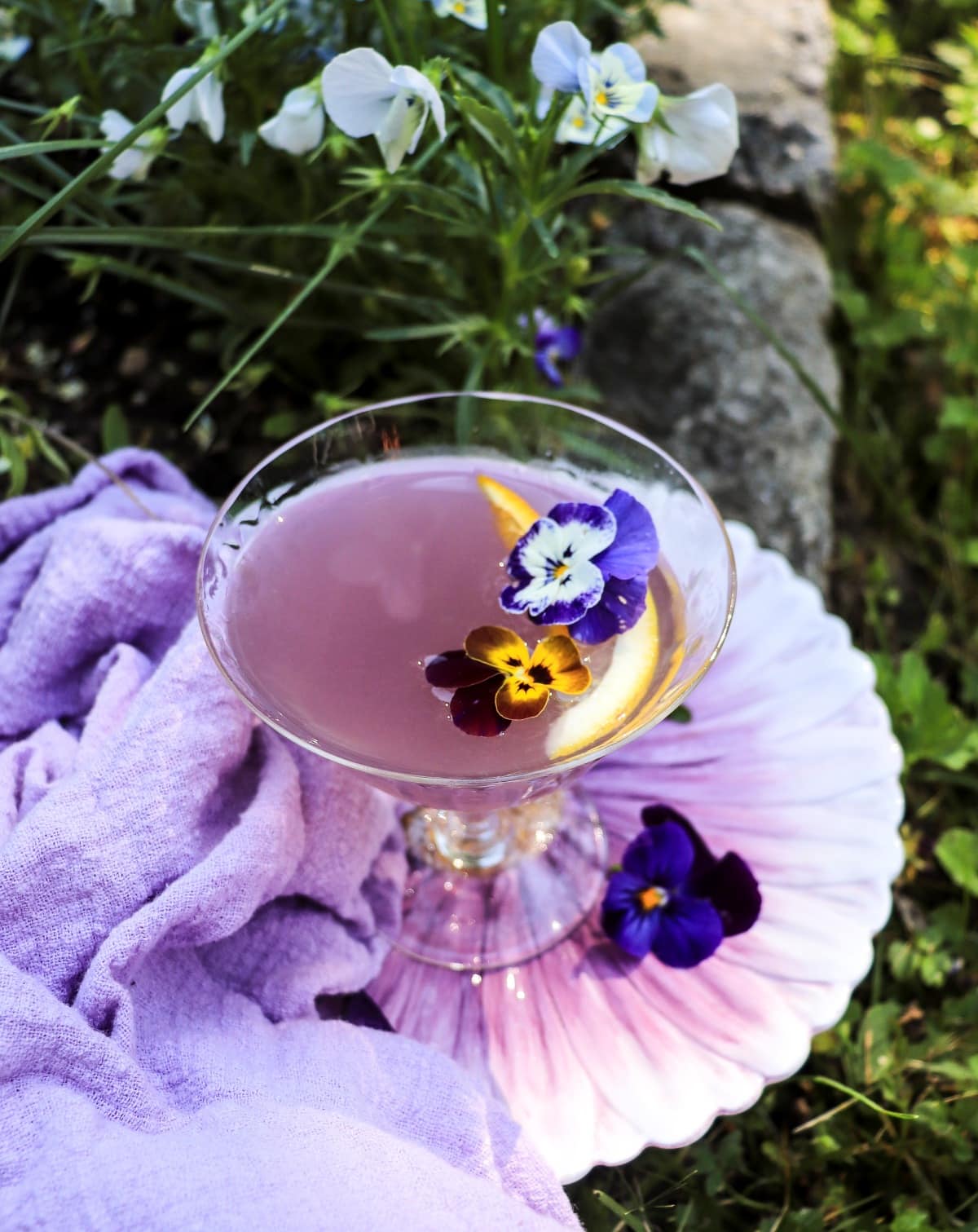 Water Lily cocktail with gin and Cointreau