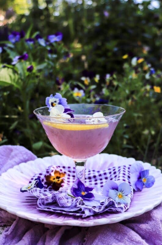 Water Lily Cocktail with Crème de Violette & Cointreau