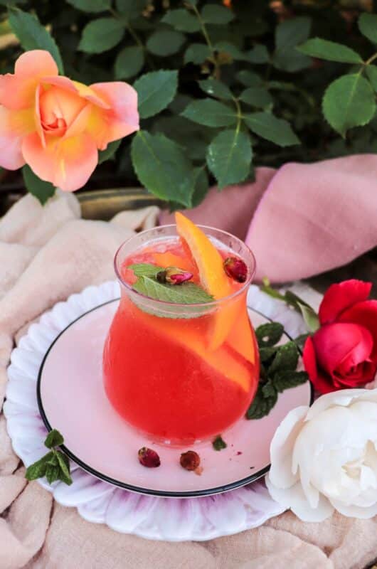 Grapefruit Tonic with Rose Syrup