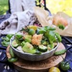 Green Tomato Panzanella Salad