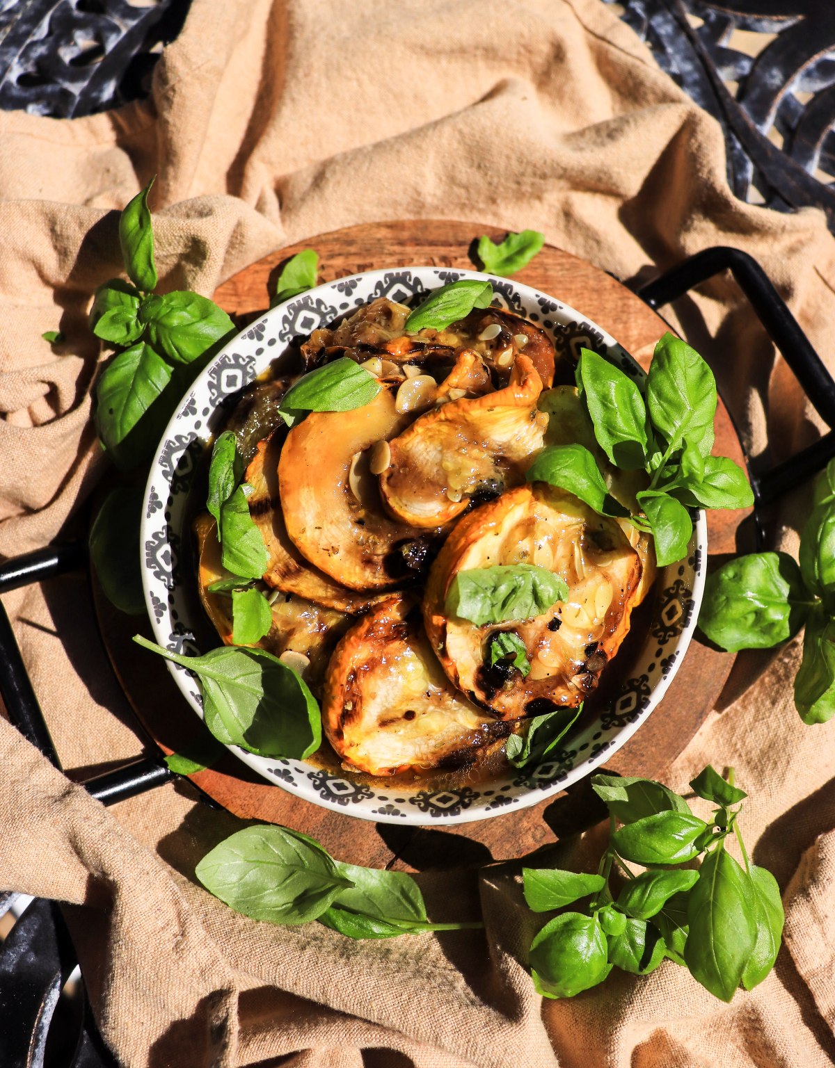 grilled marinated zucchini with balsamic