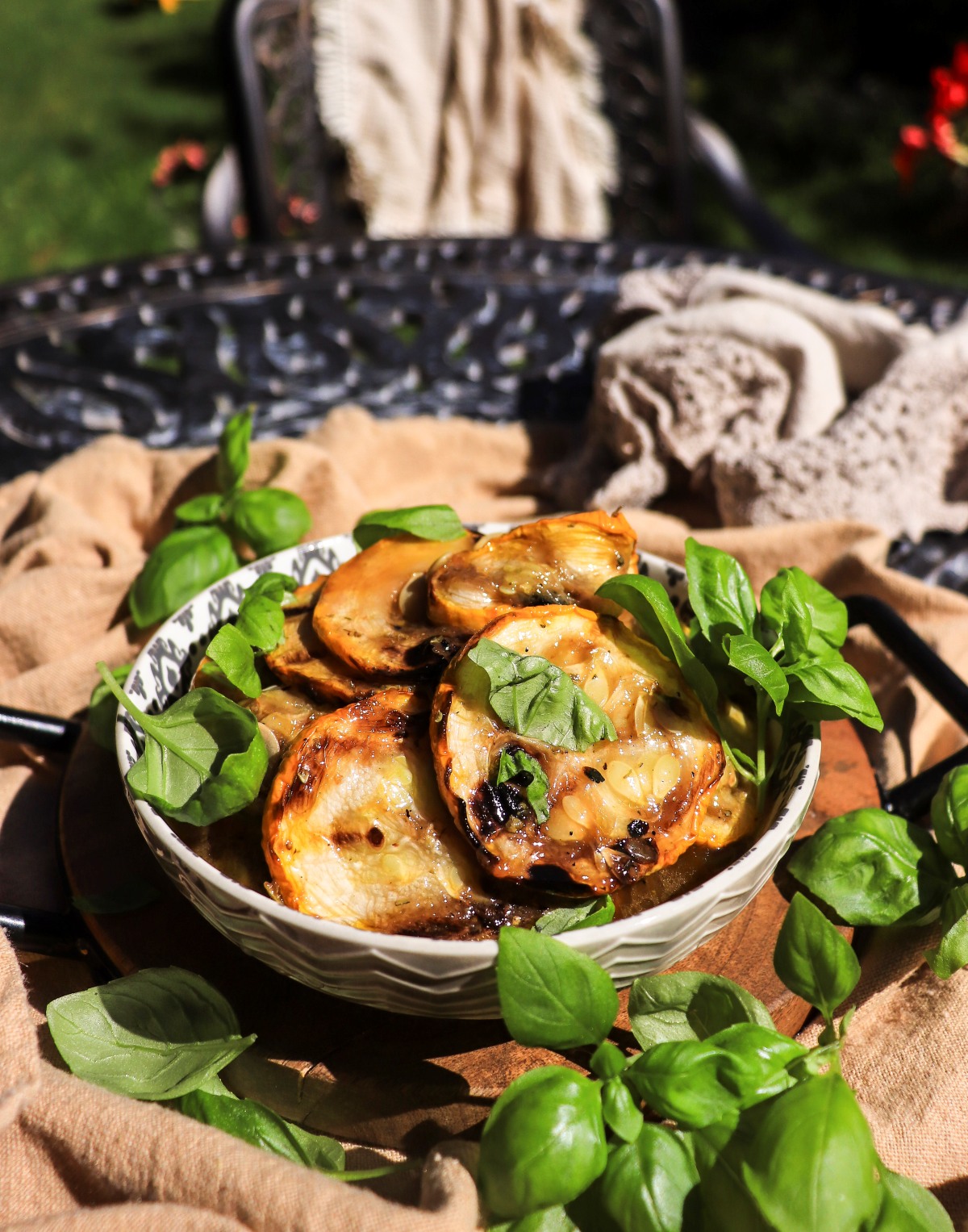 grilled marinated zucchini with balsamic and honey