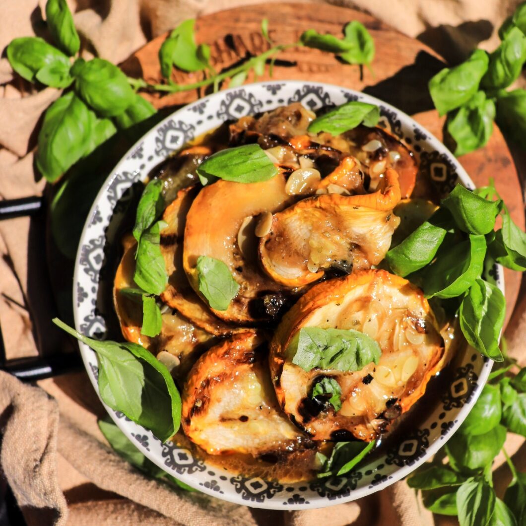 Grilled Marinated Zucchini with Balsamic and Honey