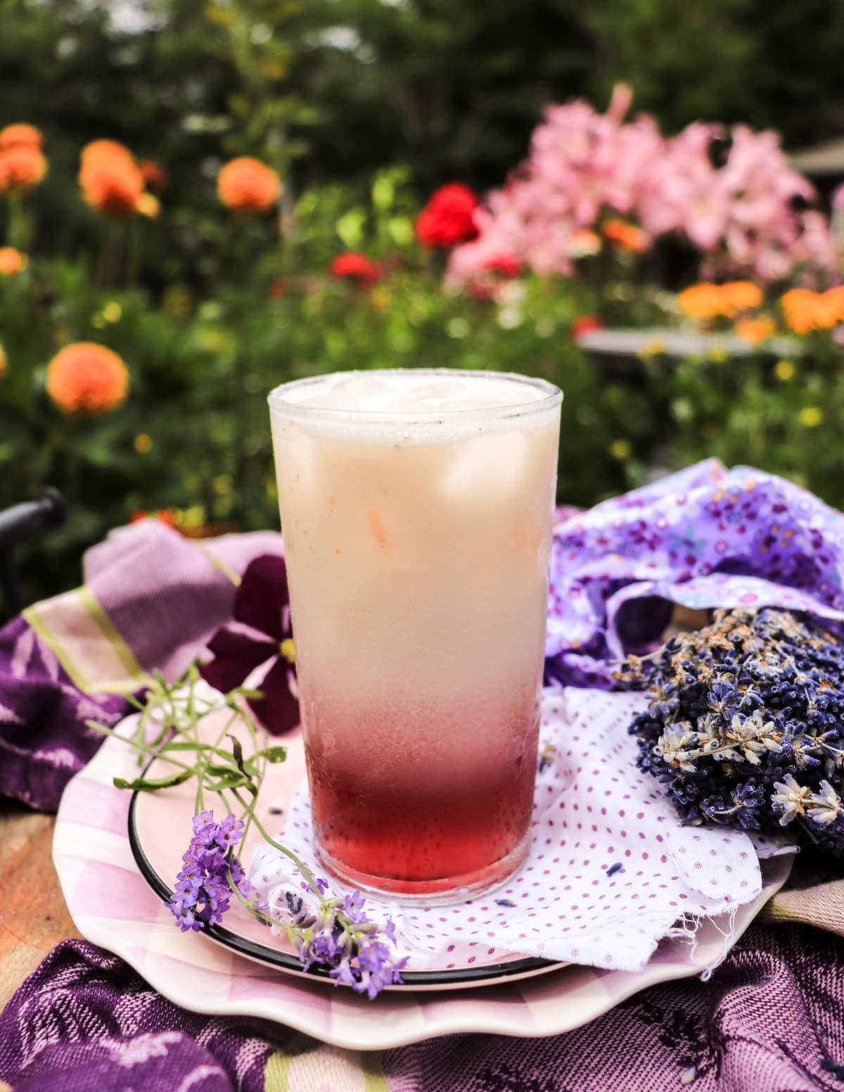 floral lavender cream soda