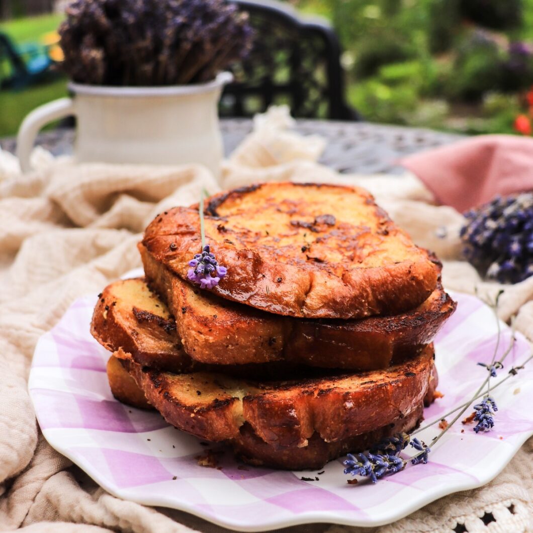 Lavender French Toast with Honey